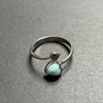 Larimar Herz Silberring, Edelsteinschmuck