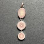 Rhodochrosit Querschnitte Anhänger 925 Silber rhodiniert, Edelsteinschmuck