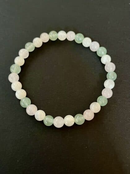 Armband Krebs mit Rosenquarz, Aventurin und weißem Mondstein